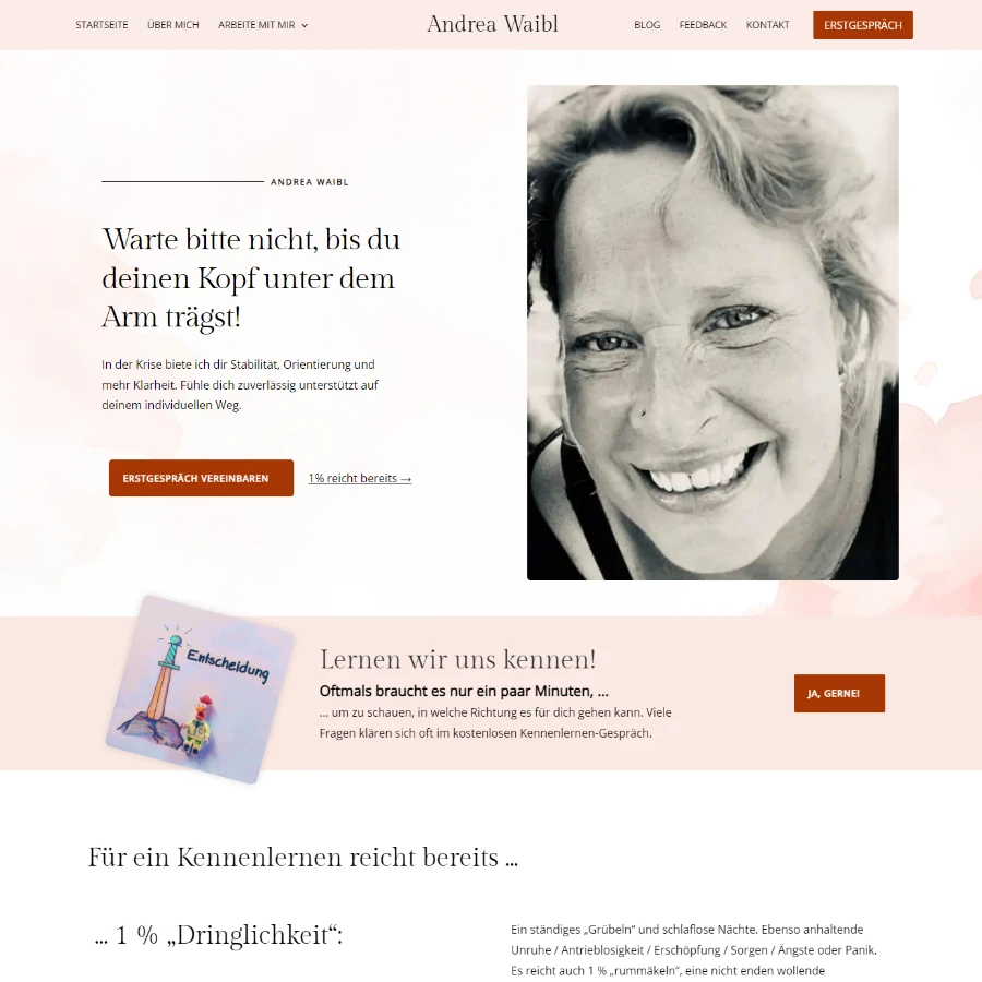 Webdesign Arbeitsprobe