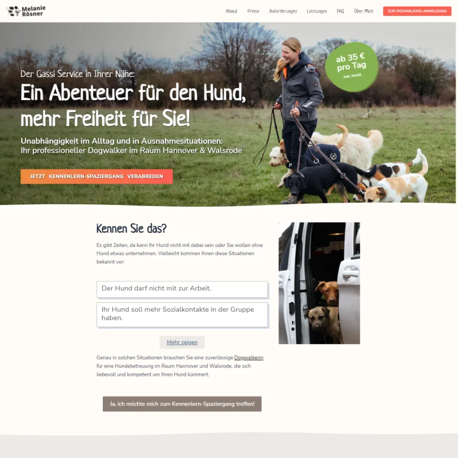 Webdesign Arbeitsprobe